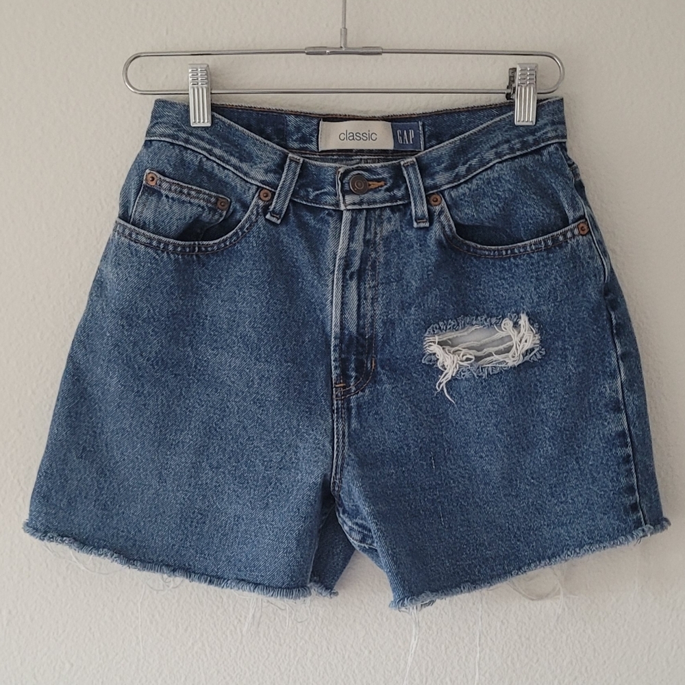 GAP Women's Blue Denim Shorts - Picture 1 of 5